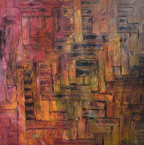 Ines Vaško, Labirint, akril na platnu 60 x 60 cm